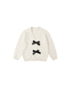 Rylee + Cru Bow Cardigan, Natural - Flying Ryno