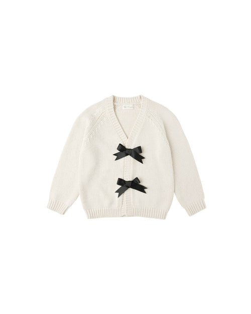 Rylee + Cru Bow Cardigan, Natural - Flying Ryno