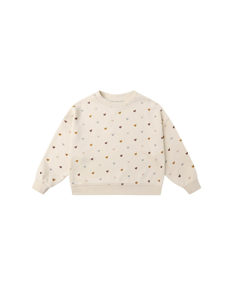 Rylee + Cru Boxy Pullover and Track Shorts Set, Hearts - Flying Ryno