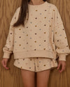 Rylee + Cru Boxy Pullover and Track Shorts Set, Hearts - Flying Ryno