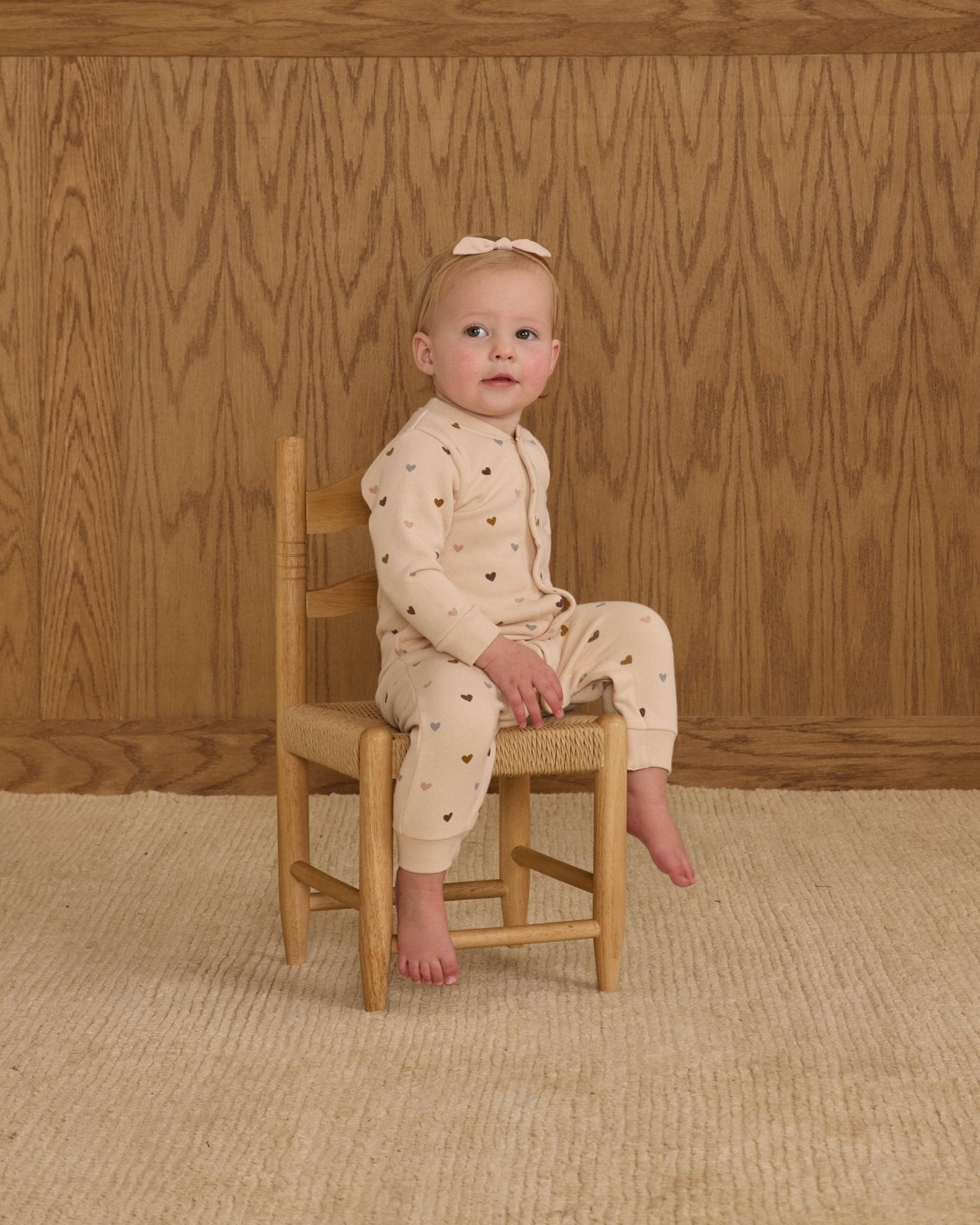 Rylee + Cru Button Down Jumpsuit, Hearts - Flying Ryno