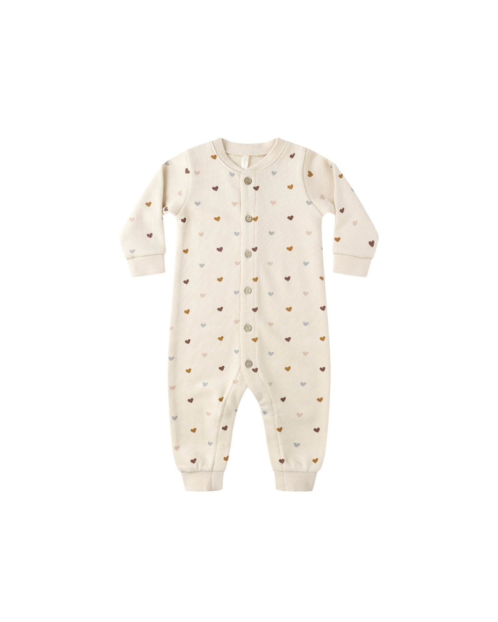 Rylee + Cru Button Down Jumpsuit, Hearts - Flying Ryno