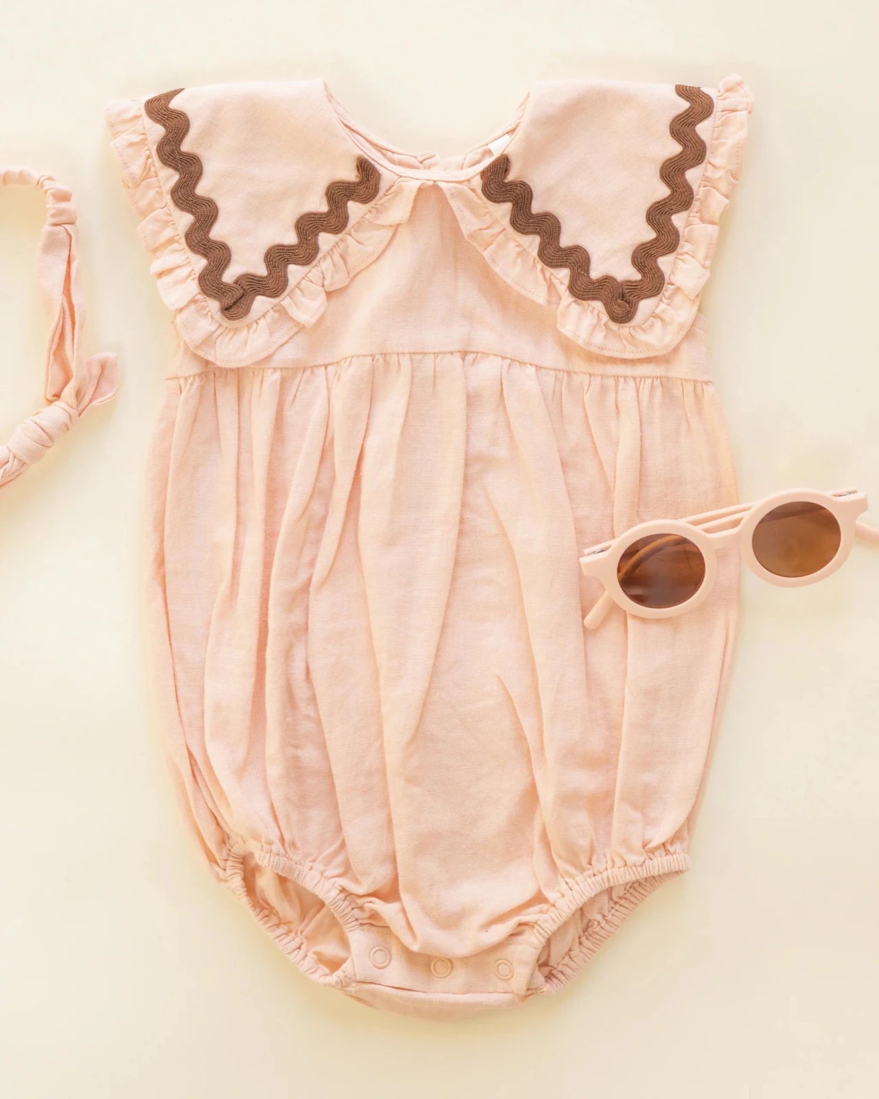 Rylee + Cru Cove Romper, Blush - Flying Ryno
