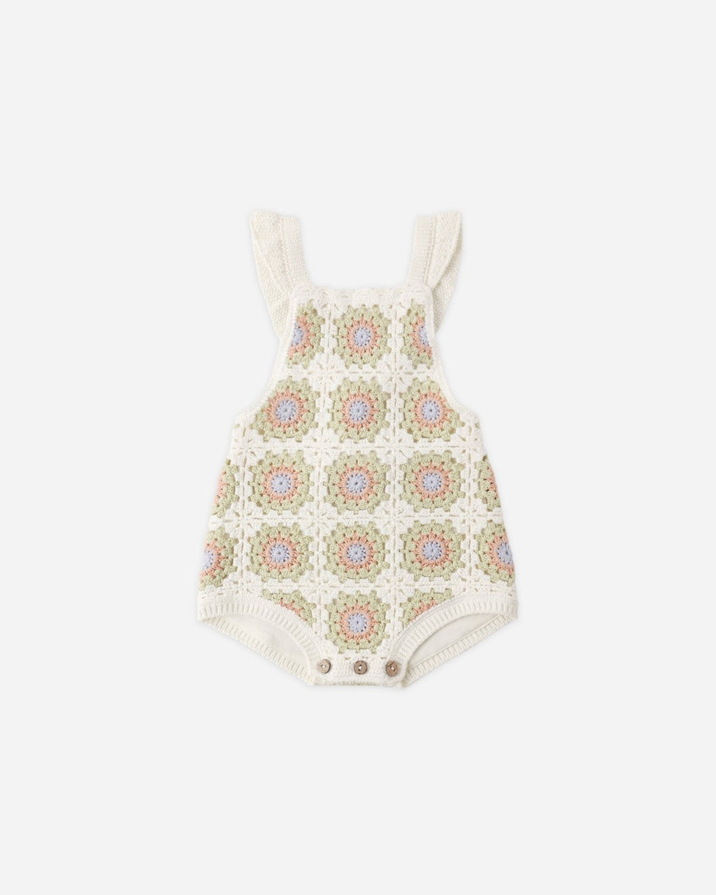Rylee + Cru Crochet Romper, Citron Daisy Check - Flying Ryno