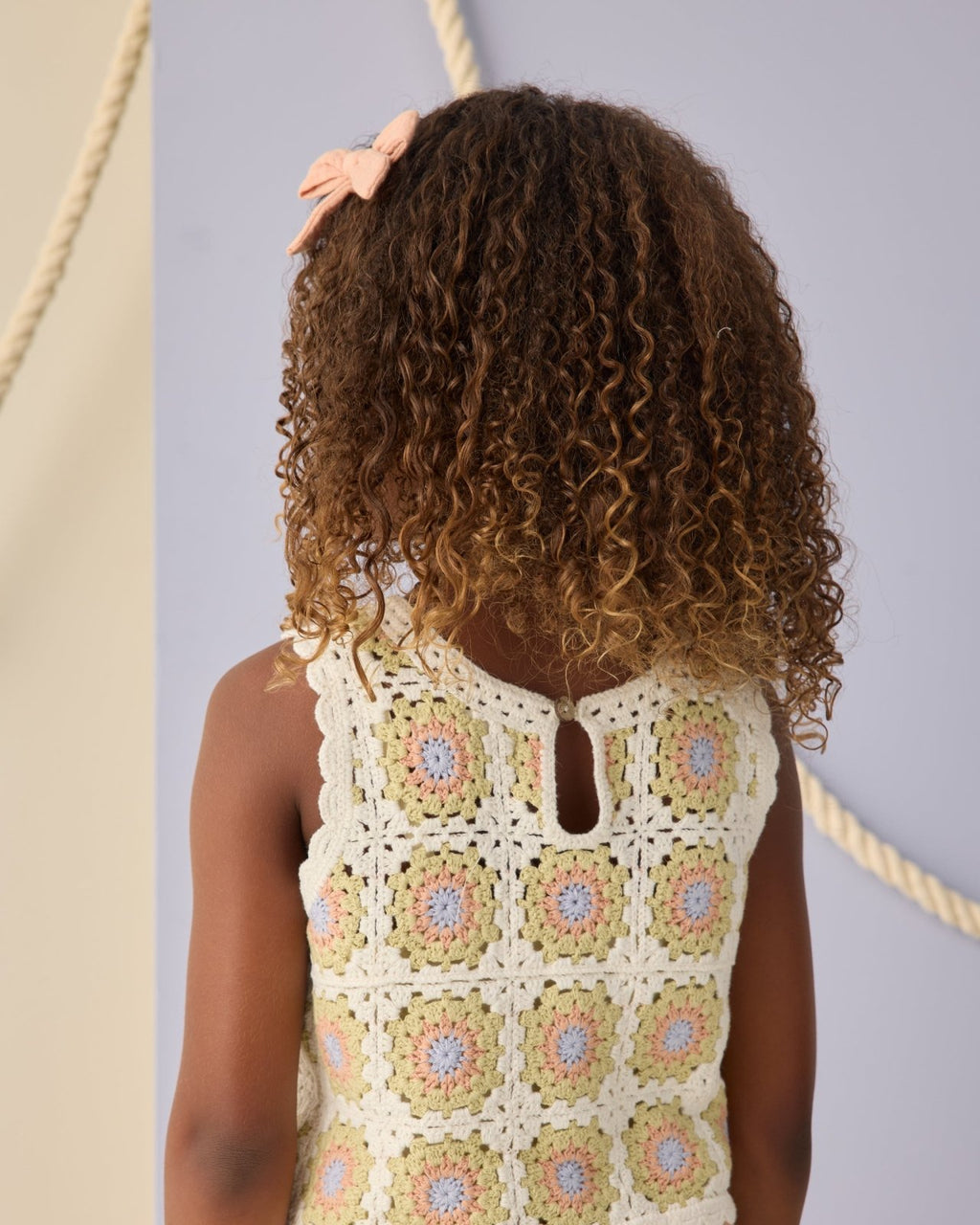 Rylee + Cru Crochet Tank Set, Citron Daisy Check - Flying Ryno