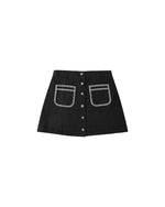 Rylee + Cru Denver Mini Skirt, Washed Black - Flying Ryno