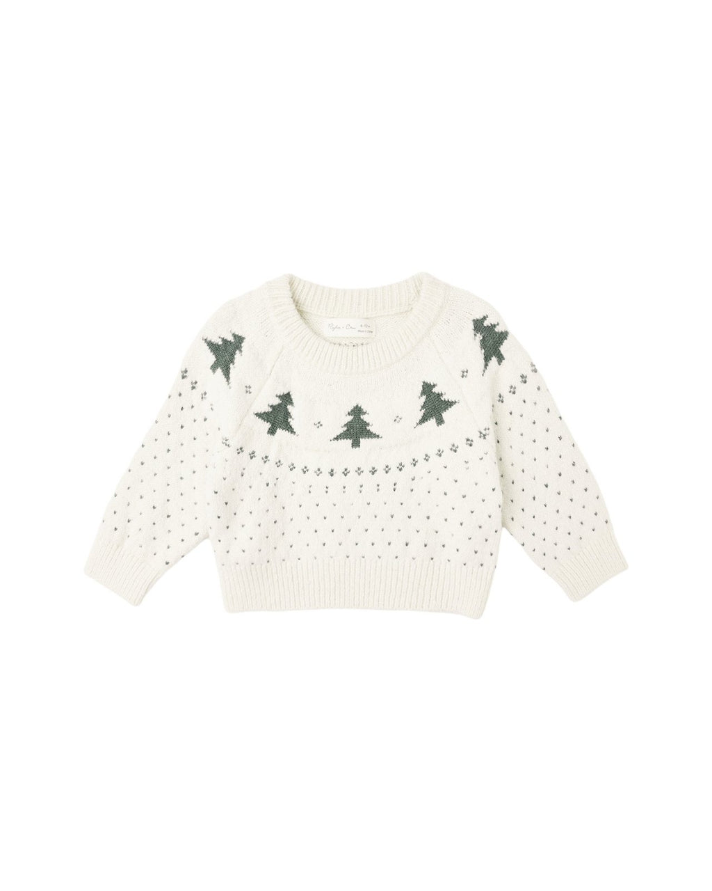 Rylee + Cru Fair Isle Sweater + Knit Bloomer Set, Trees - Flying Ryno