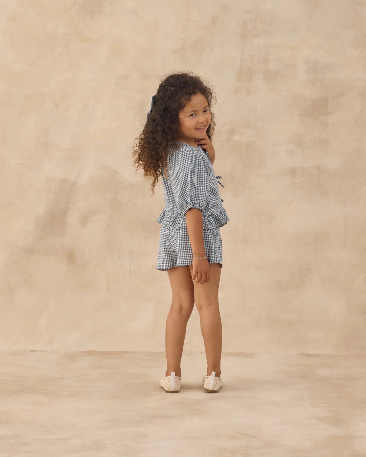 Rylee + Cru Juniper Set, Marine Gingham - Flying Ryno