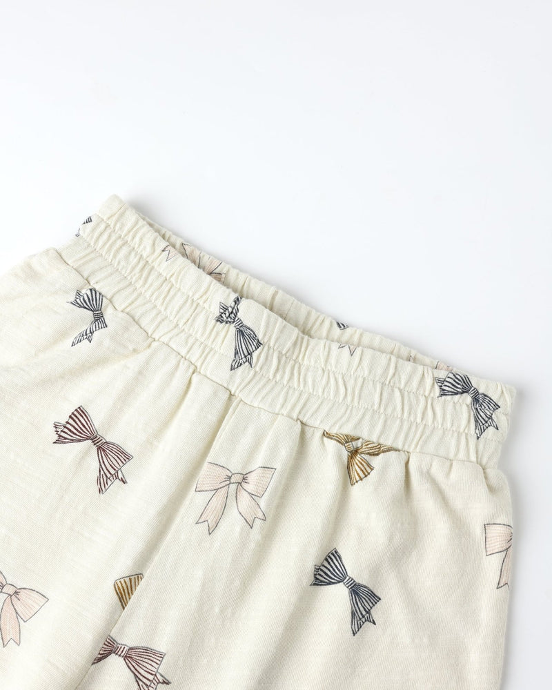 Rylee + Cru Kate Top and Wide Leg Pant Set, Bows - Flying Ryno