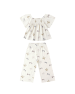 Rylee + Cru Kate Top and Wide Leg Pant Set, Bows - Flying Ryno