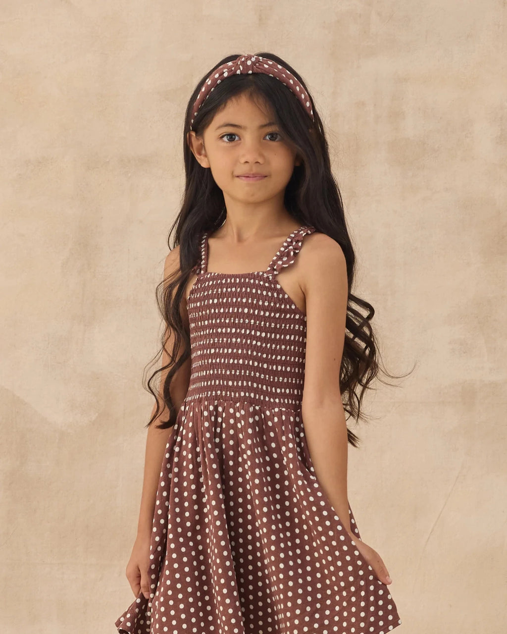 Rylee + Cru Lainey Dress, Chocolate Polka Dot - Flying Ryno