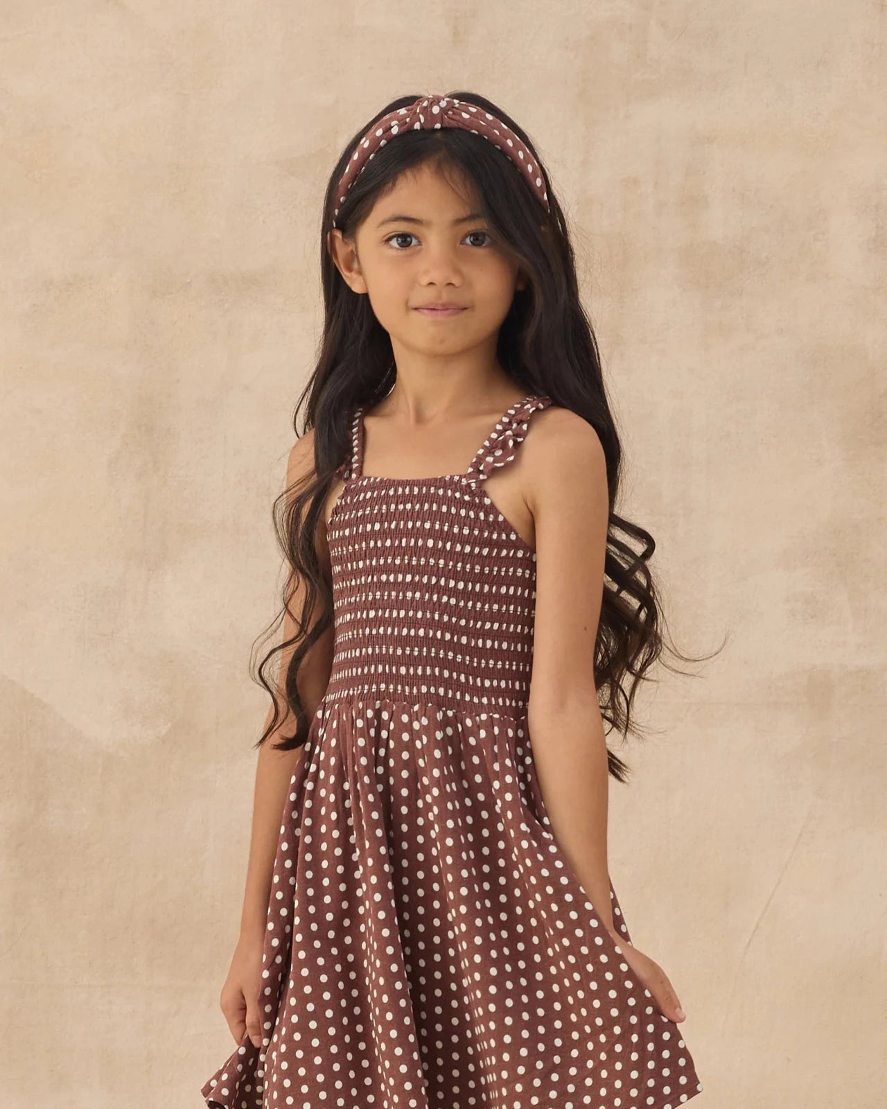 Rylee + Cru Lainey Dress, Chocolate Polka Dot - Flying Ryno