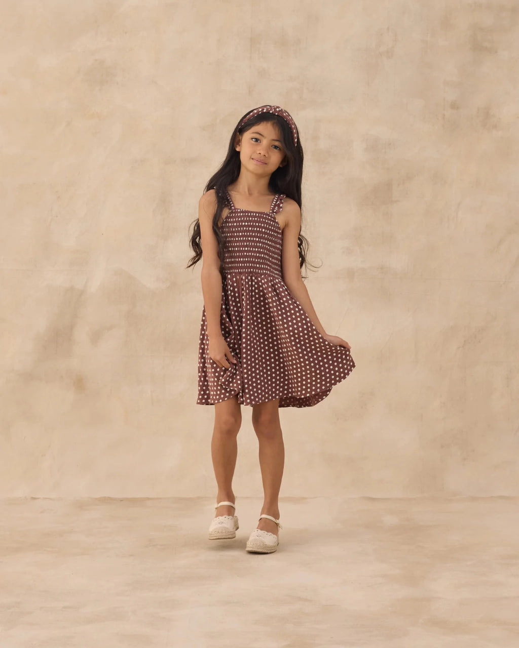 Rylee + Cru Lainey Dress, Chocolate Polka Dot - Flying Ryno