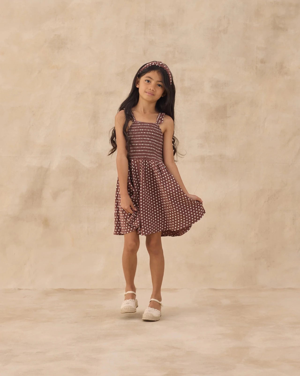 Rylee + Cru Lainey Dress, Chocolate Polka Dot - Flying Ryno