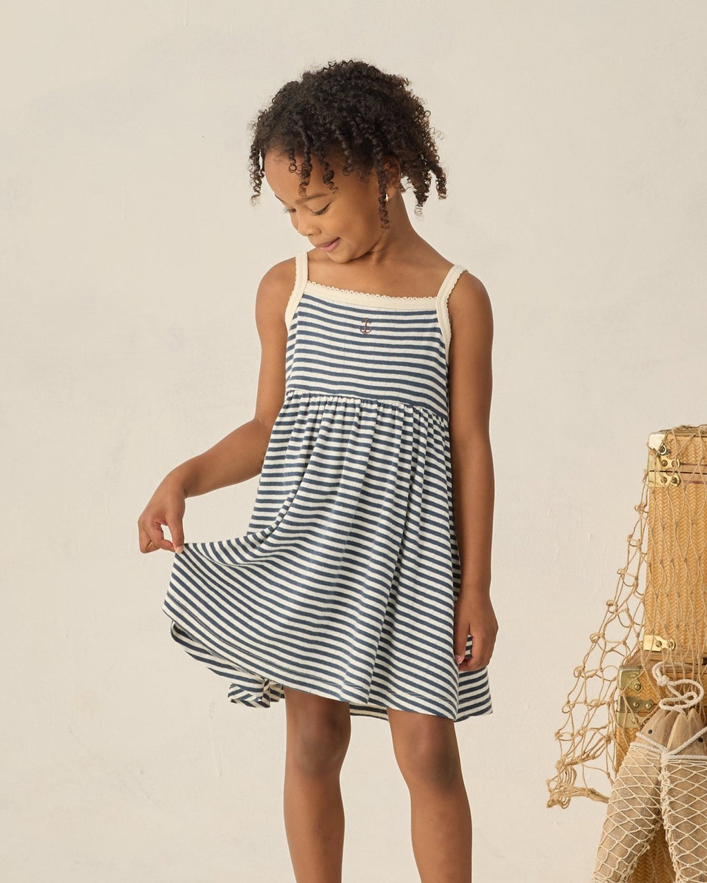 Rylee + Cru Lea Dress, Navy Stripe - Flying Ryno