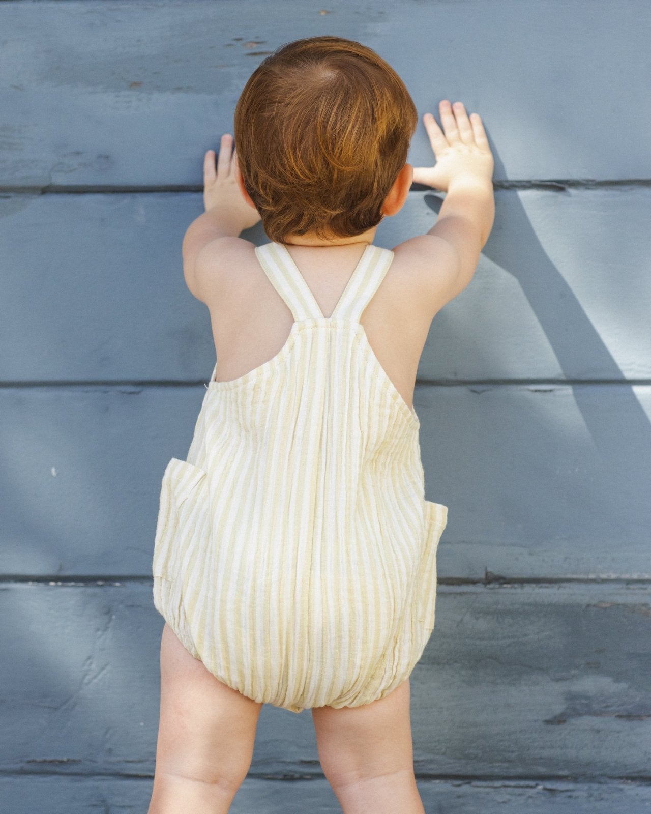 Rylee + Cru Lou Romper, Citron Stripe - Flying Ryno