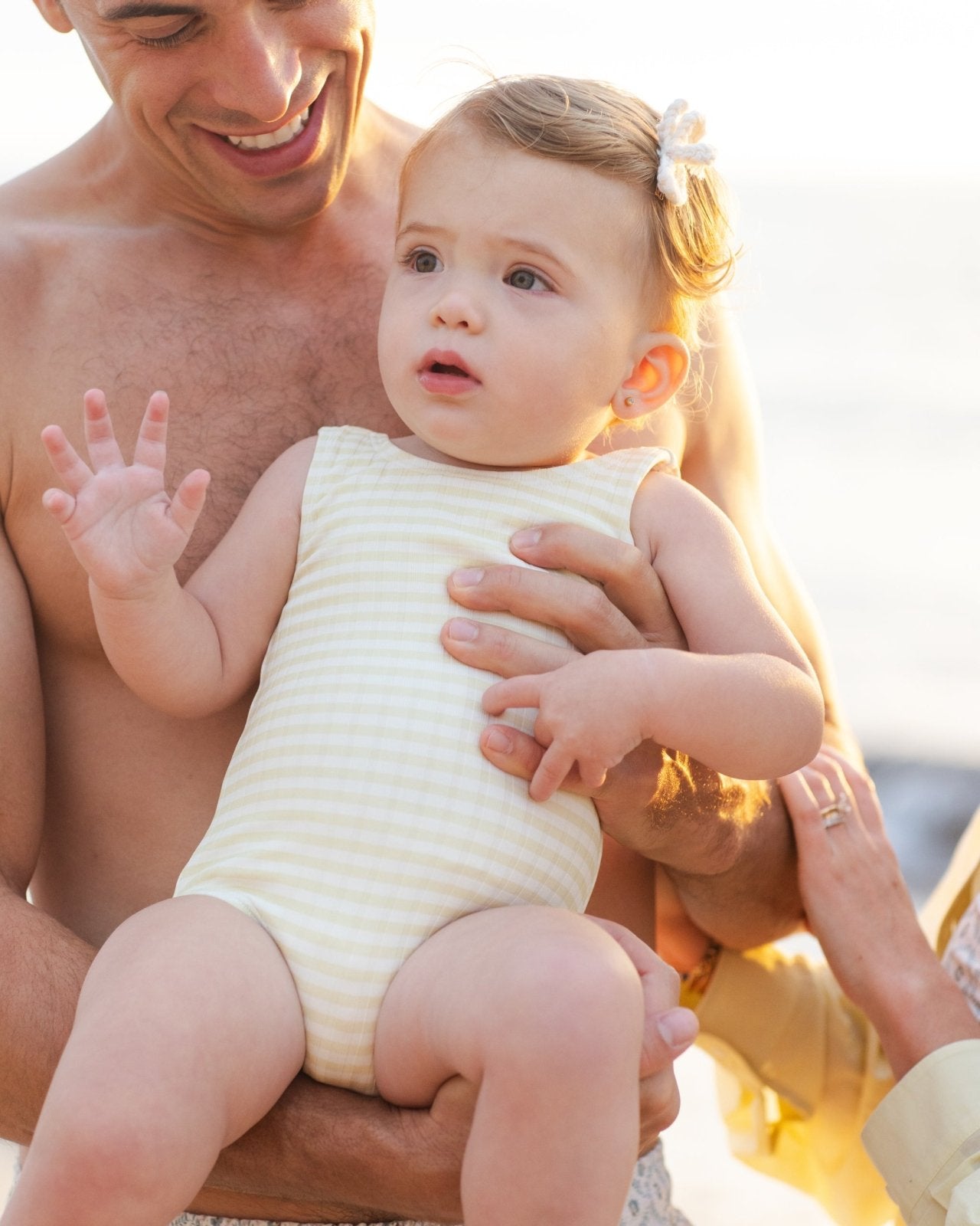 Rylee + Cru Moxie One - Piece, Citron Stripe - Flying Ryno