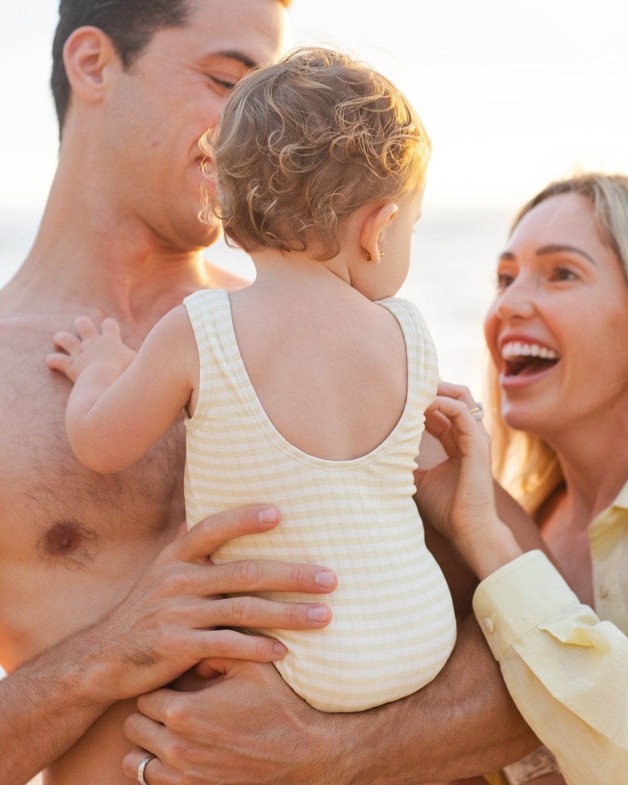 Rylee + Cru Moxie One - Piece, Citron Stripe - Flying Ryno