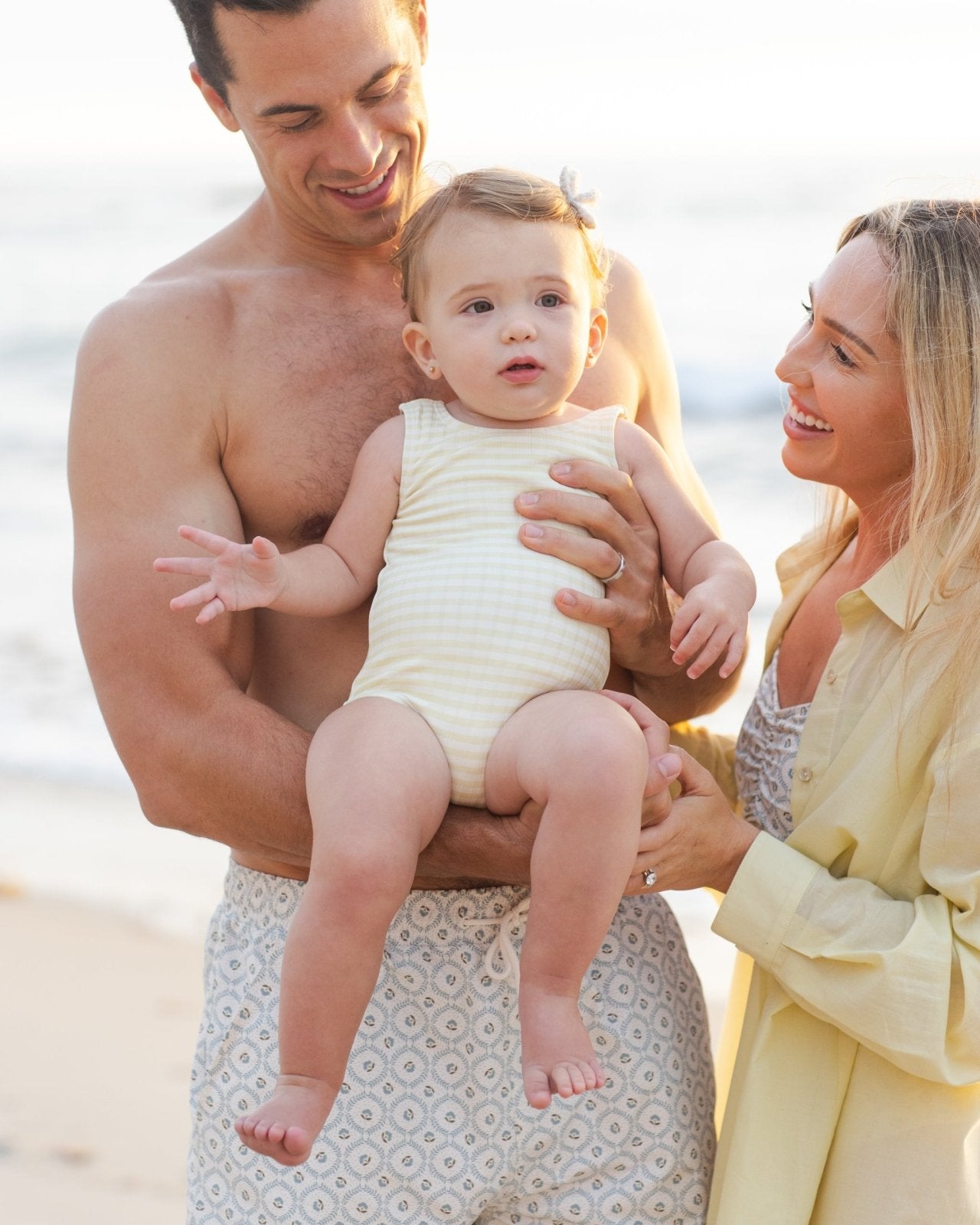 Rylee + Cru Moxie One - Piece, Citron Stripe - Flying Ryno