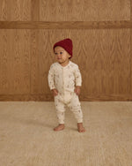 Rylee + Cru Organic Long John Pajamas, Skiers - Flying Ryno