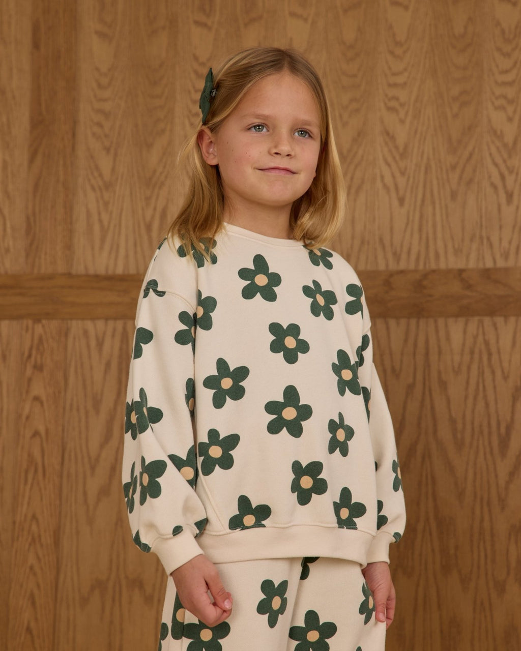 Rylee + Cru Oversized Sweatshirt and Wide Leg Sweatpant Set, Daisy - Flying Ryno
