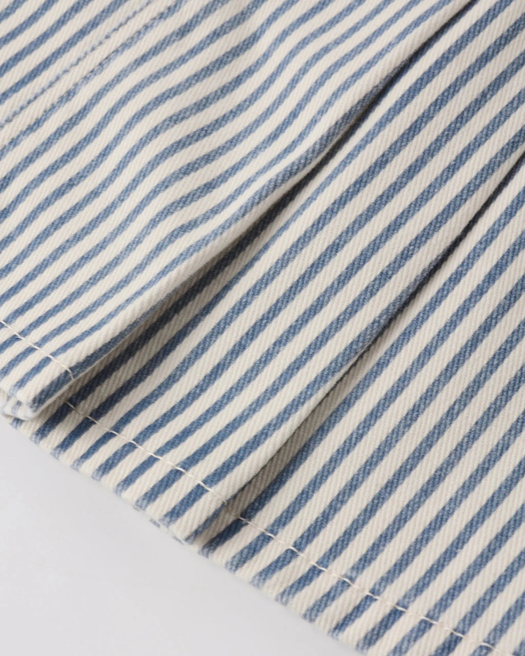 Rylee + Cru Pleated Denim Skirt, Railroad Stripe - Flying Ryno