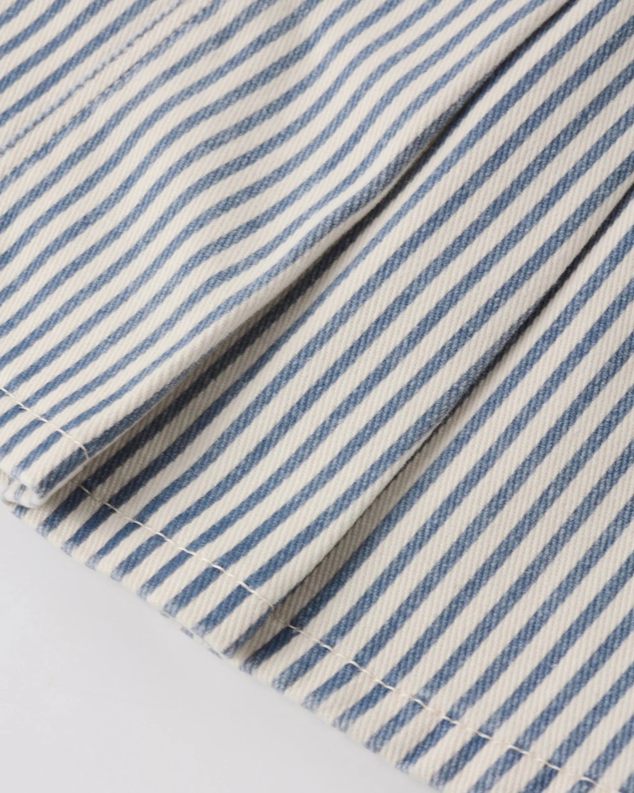 Rylee + Cru Pleated Denim Skirt, Railroad Stripe - Flying Ryno