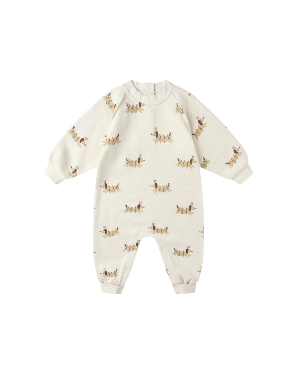 Rylee + Cru Raglan Jumpsuit, Christmas Dogs - Flying Ryno