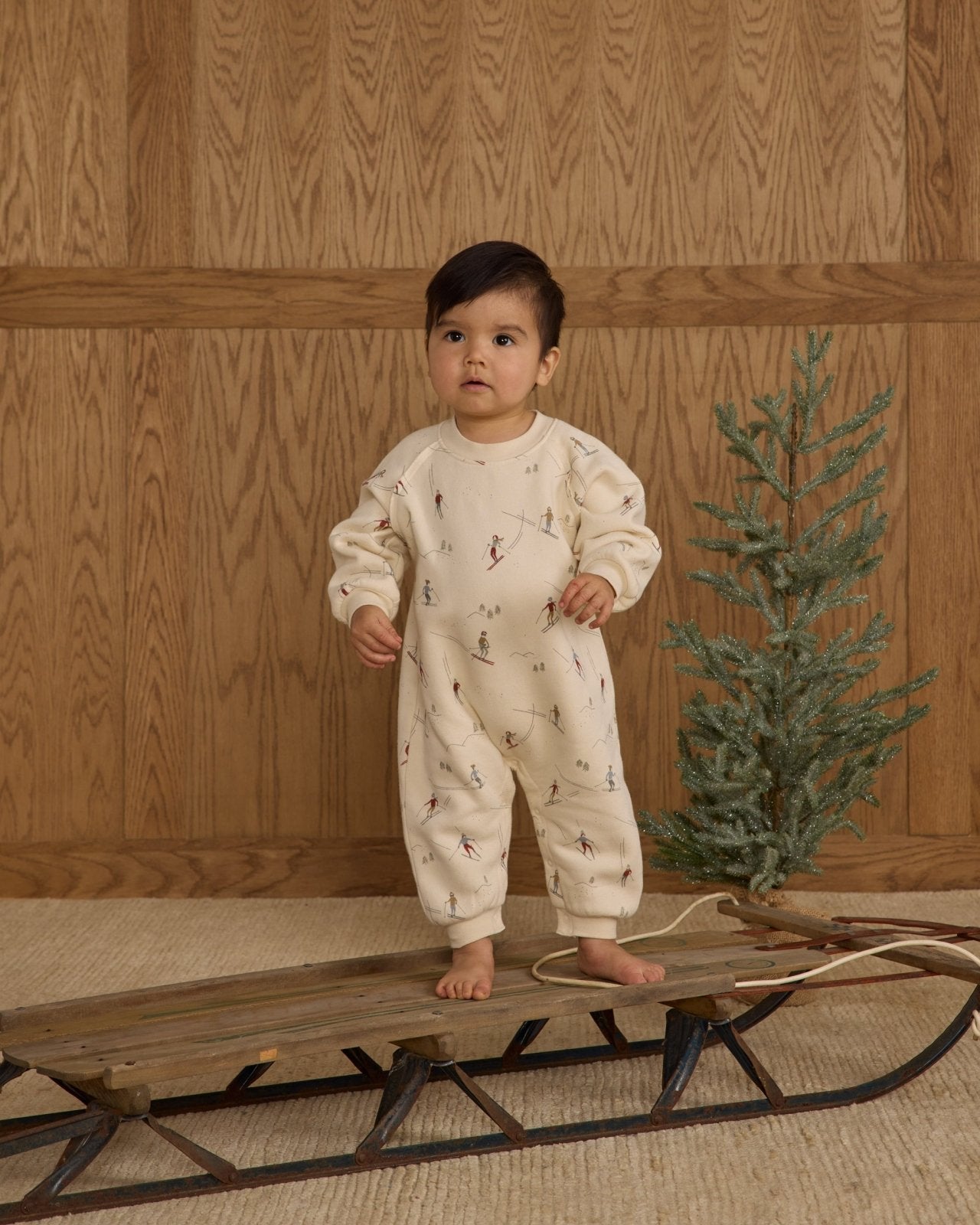 Rylee + Cru Raglan Jumpsuit, Christmas Dogs - Flying Ryno