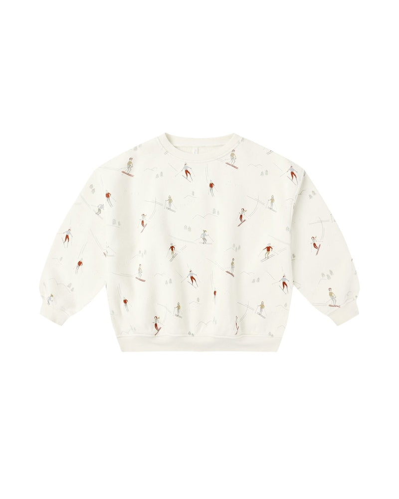Rylee + Cru Relaxed Sweatshirt + Jogger Sweatpant Set, Skiers - Flying Ryno