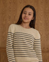 Rylee + Cru Round Neck Sweater, Black Stripe - Flying Ryno