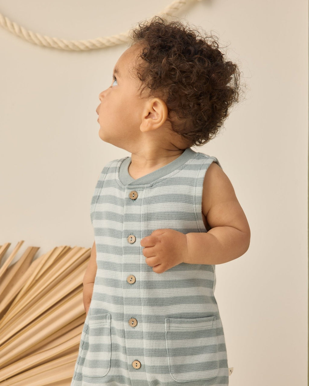 Rylee + Cru Summer Waffle Jumpsuit, Sea Green - Flying Ryno