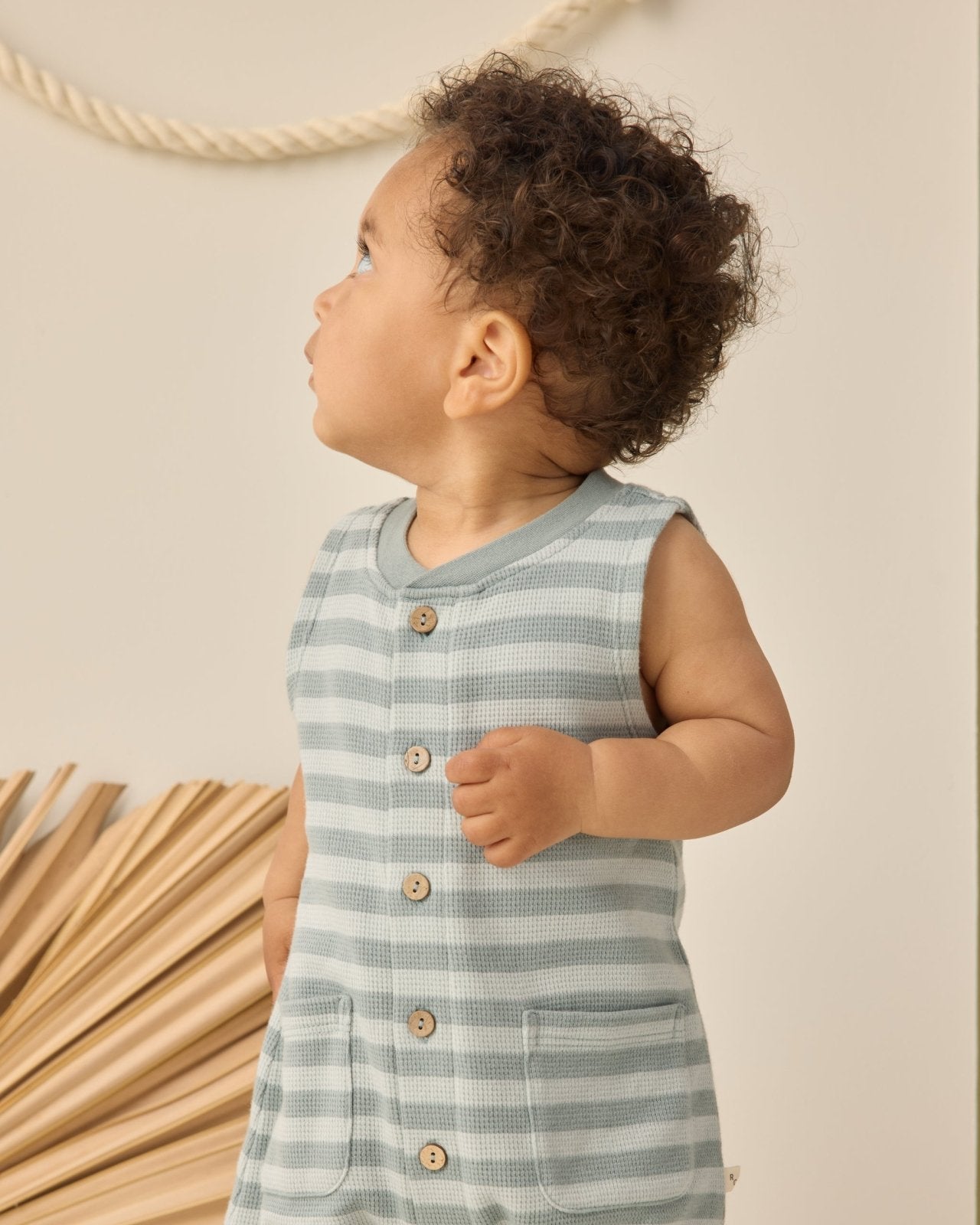 Rylee + Cru Summer Waffle Jumpsuit, Sea Green - Flying Ryno