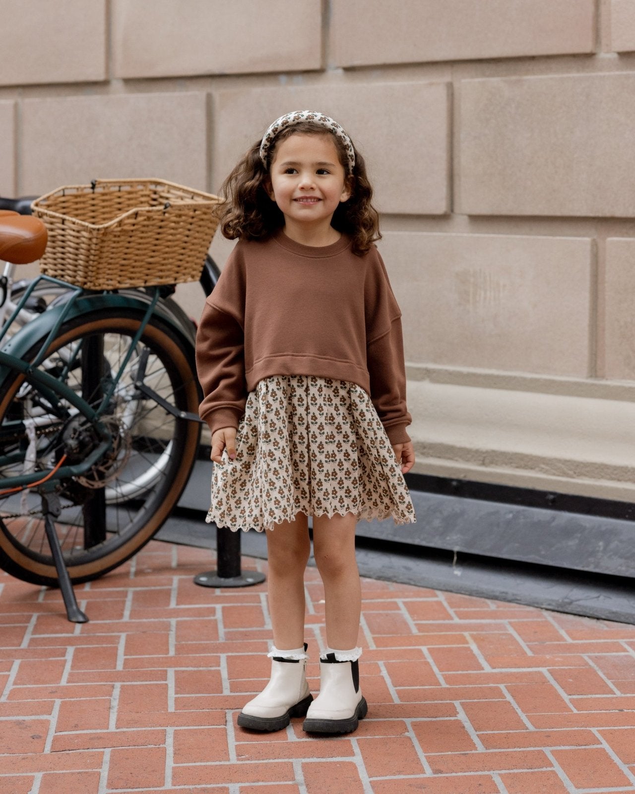 Rylee + Cru Sweatshirt Dress, Vintage Bloom - Flying Ryno