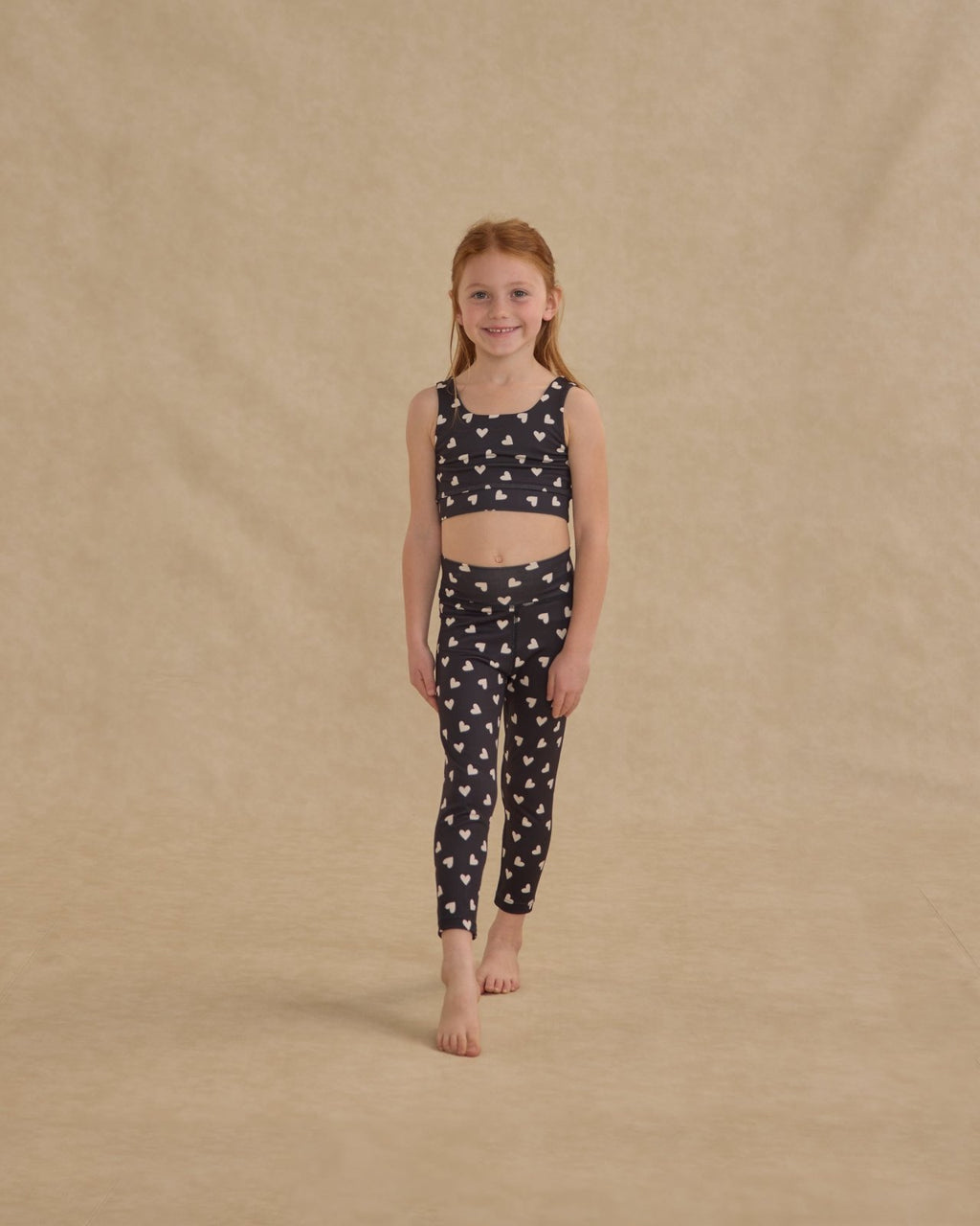 Rylee + Cru Swift Sports Bra and Basic Legging Set, Hearts - Flying Ryno