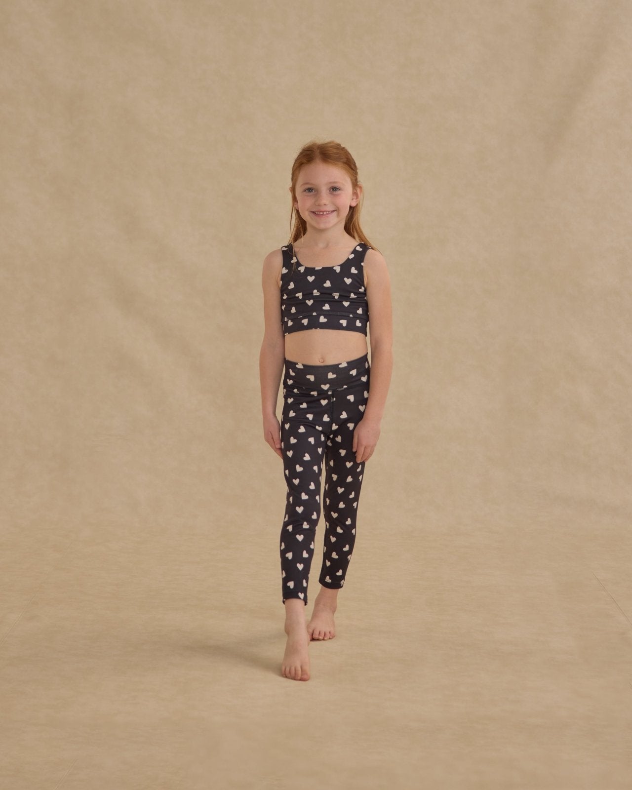 Rylee + Cru Swift Sports Bra and Basic Legging Set, Hearts - Flying Ryno