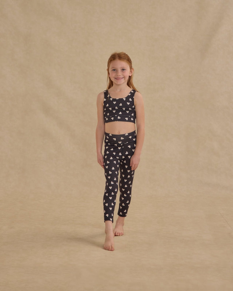 Rylee + Cru Swift Sports Bra and Basic Legging Set, Hearts - Flying Ryno