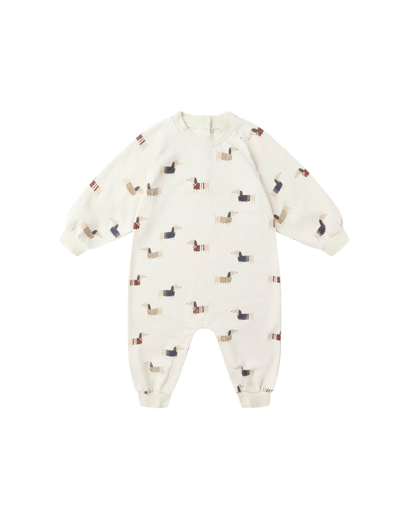 Rylee + Cru Tee Raglan Jumpsuit, Dachshund - Flying Ryno