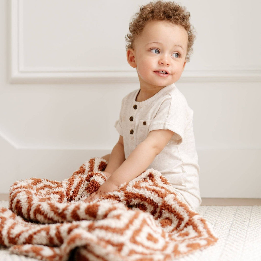 Saranoni Double-Layer Bamboni® Receiving Blanket, Khmer - Flying Ryno