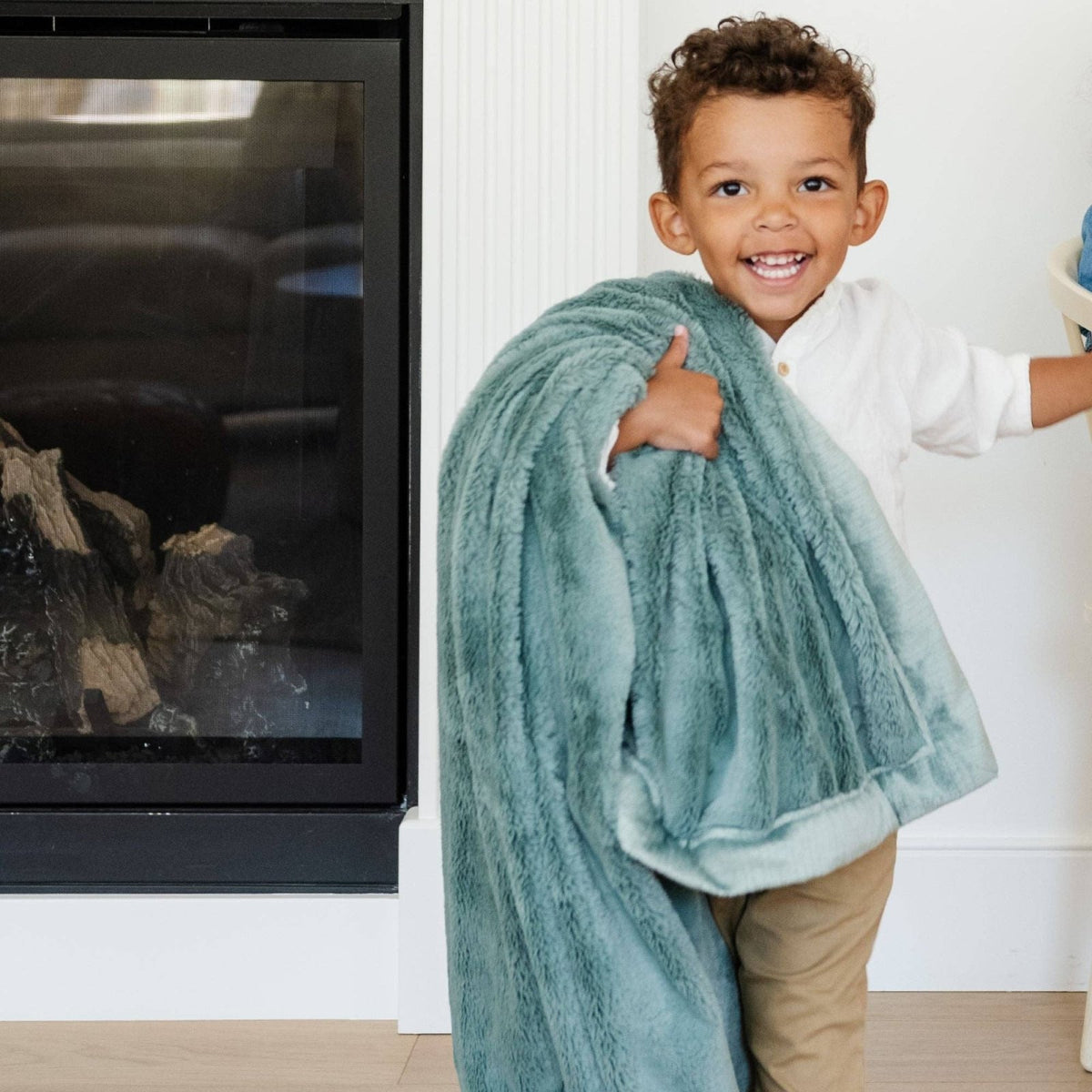 Saranoni Lush Toddler Blanket, Eucalyptus - Flying Ryno