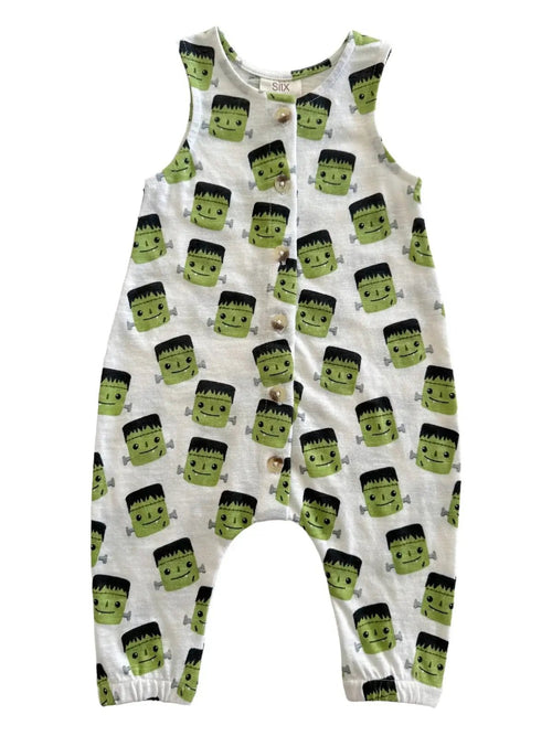 SIIX Collection Halloween Monster / Organic Bay Jumpsuit - Flying Ryno