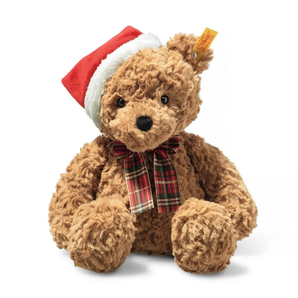 Steiff Jimmy Christmas Teddy Bear with Santa Hat and Bow - Flying Ryno
