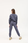 TENLY Cotton Fleece Split Hem Pocket Pant, Indigo Storm - Flying Ryno