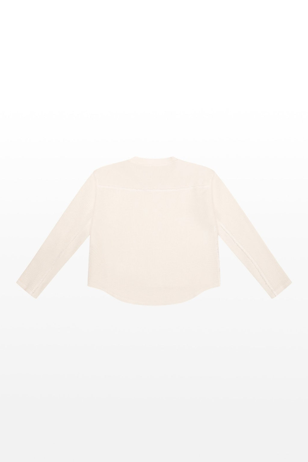 TENLY Waffle Long Sleeve Pullover, Ecru - Flying Ryno