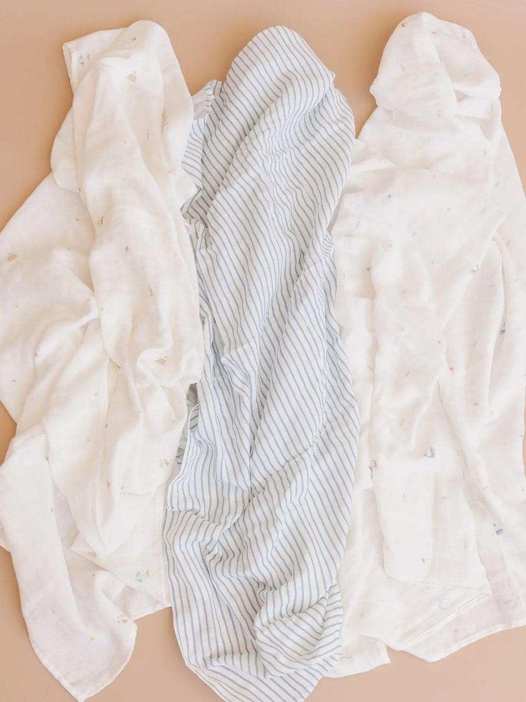 The Blueberry Hill Swaddle Blue Stripe Baby Organic Cotton Muslin Blanket Gift - Flying Ryno