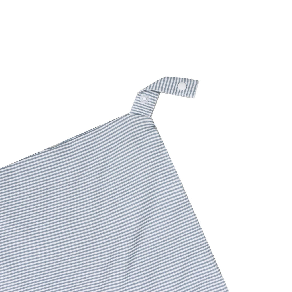 The Uptown Baby Dog Lovey Blanket, Dusty Blue Mini-Stripe - Flying Ryno