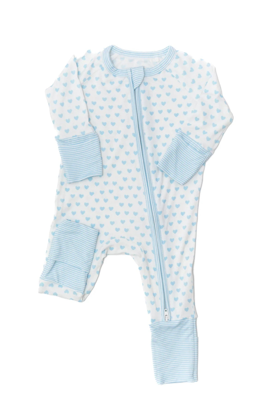 The Uptown Baby Sleep Romper, Hearts + Stripes - Flying Ryno