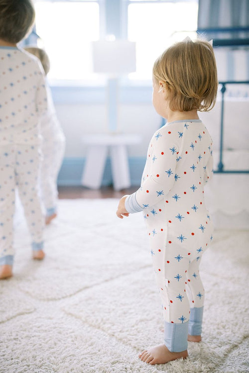 The Uptown Sparkle & Dot Sleep Romper - Flying Ryno