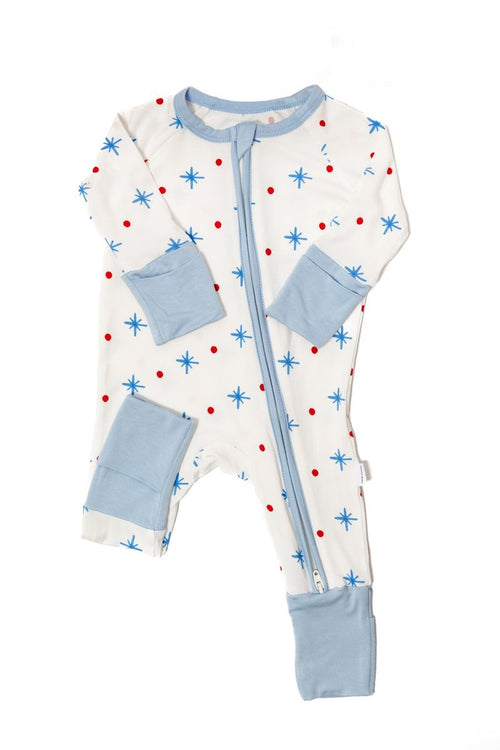 The Uptown Sparkle & Dot Sleep Romper - Flying Ryno