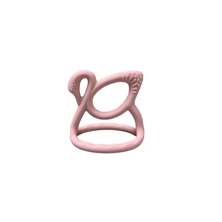 Three Hearts 3D Silicone Swan Teether - Flying Ryno